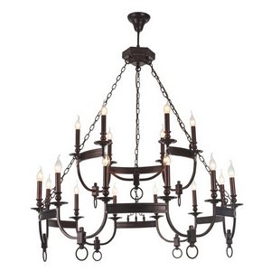 Изображение товара Большая подвесная люстра Crystal Lux SUERTE BROWN SP12+6 подсвечник