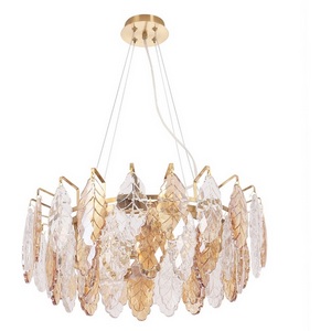 Изображение товара Подвесная люстра хрусталь Crystal Lux TREVI SP6 BRASS листья