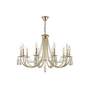 Изображение товара Подвесная люстра Crystal Lux VICTORIA SP10 GOLD/AMBER в виде свечи