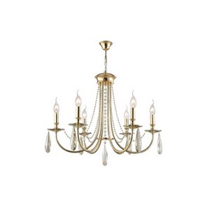 Изображение товара Подвесная люстра Crystal Lux VICTORIA SP6 GOLD/AMBER в виде свечи