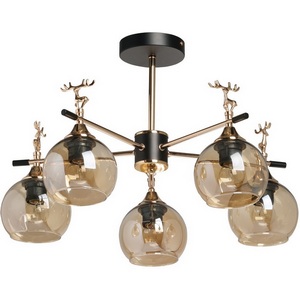 Изображение товара Люстра потолочная накладная с плафонами вниз на штанге De City Альфа 324019005 (плафоны шарики)