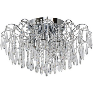 Изображение товара Потолочная люстра хрустальная с пультом DeMarkt Бриз 464019612 с подвесками