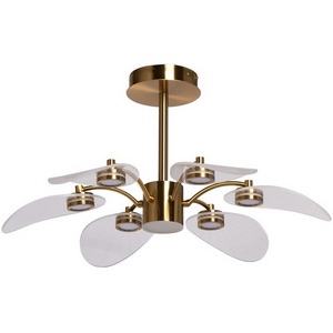 Изображение товара Потолочная люстра светодиодная диммер с пультом на штанге DeMarkt Гэлэкси 632017807 лепестки