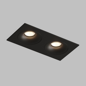 Изображение товара Потолочный светильник прямоугольный встраиваемый с арматурой из алюминия Denkirs Roto DK2122-BK