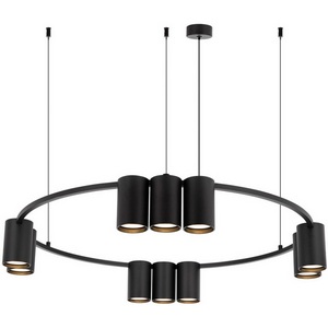 Изображение товара Подвесной светильник Denkirs Orbit DK4065-BK 10xGU10 LED до 15 Вт, черный матовый кольцо