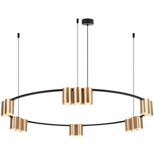 Изображение товара Подвесной светильник Denkirs Orbit DK4067-BK+SG 15xGU10 LED, до 15 Вт, черный + сатинированное золото