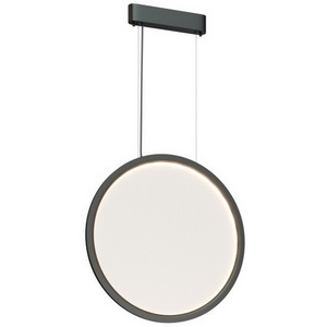 Изображение товара Потолочный светильник подвесной шириной 60 см вертикальный 35 Вт, LED 2700-6000K, IP20, пульт Д/У черный, алюминий, акрил Denkirs Veil DK6607-BK