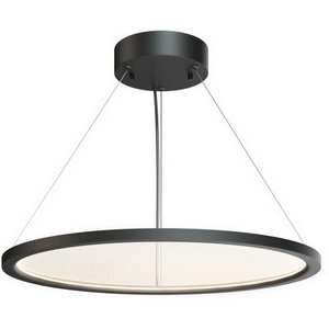 Изображение товара Подвесной светильник горизонтальный 35 Вт, LED 2700-6000K, IP20, пульт Д/У черный, алюминий, акрил Denkirs Veil DK6617-BK