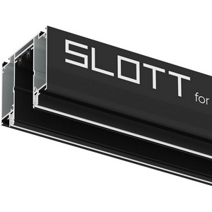 Изображение товара Профиль-трек Denkirs Smart Slott TR2014-BK, для натяжных потолков, 2 м, алюминий, черный