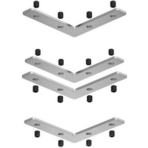 Изображение товара Комплект угловых соединителей трека Denkirs Smart Slott TR2019-AL, алюминий