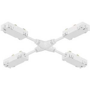 Изображение товара Гибкий Х-образный, электрический коннектор трека Denkirs TR2116-WH