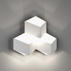 Изображение товара Настенный светильник квадратный арматура из металла светодиодный DesignLed Palmira GW-1101-3-9-WH-WW форма куба