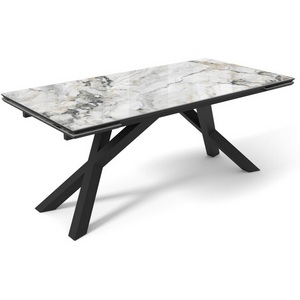 Изображение товара Стол с боковыми вставками на 8 персон DikLine SKD160 Керамика FNZW 162806176 ARCTIK OCEAN/подстолье черное/опоры черные (2 уп.), 00-00072184 (прямоугольная столешница, 4 ножки)
