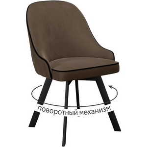 Изображение товара Стул DikLine 266M поворотный, E09 капучино, ножки черные арт.00-00072810