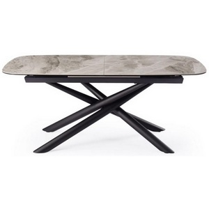 Изображение товара Стол DikLine KE180 керамика серый мрамор С21 глянец/опоры черные) (2 уп) 00-00072994