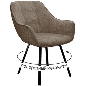 Изображение товара Стул DikLine 252 М поворотный, NS05 CAPPUCCINO, ножки черные арт.00-00073386