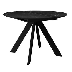 Изображение товара Стол DikLine SKC90 d900 Керамика Черный мрамор/подстолье черное/опоры черные 00-00073782 (круглая столешница)