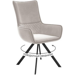 Изображение товара Стул DikLine 289 поворотный E52 бежевый, ножки черные арт.00-00074684