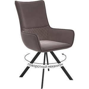Изображение товара Стул DikLine 289 поворотный E09 капучино, ножки черные арт.00-00074689