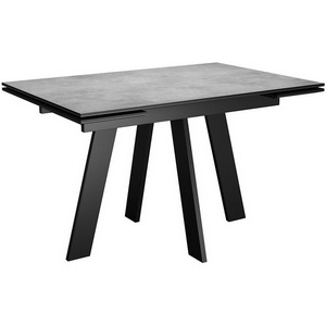 Изображение товара Стол с боковыми вставками на 8 персон обеденный WINGS Северный камень/Черный, Черный 00-00075222 (прямоугольная столешница, 4 ножки)