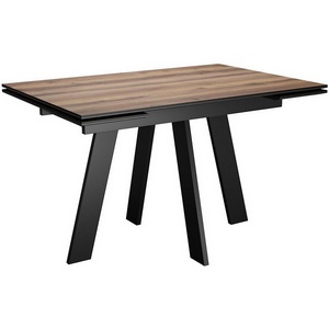 Изображение товара Стол с боковыми вставками на 8 персон обеденный WINGS Дуб делано/Черный, Черный 00-00075224 (прямоугольная столешница, 4 ножки)