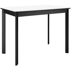 Изображение товара Стол телескоп с цельной вставкой на 6 персон DikLine LK90 Керамика Mono white (белый матовый)/подстолье черное/опоры черные 00-00075472 (прямоугольная столешница, 4 ножки)