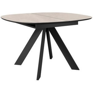 Изображение товара Стол DikLine BK100 Керамика Krater Perla (бежевый матовый)/подстолье черное/опоры черные