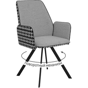 Изображение товара Стул DikLine 293 поворотный SB6/A3 св.сер, ножки черные, арт.00-00075740