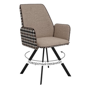 Изображение товара Стул DikLine 293 поворотный SB4/A2 бежевый, ножки черные арт.00-00075741