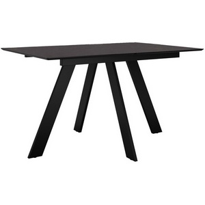 Изображение товара Стол вставка-бабочка на 4 персоны DikLine DKD120, керамика 120(160)х80, мрамор бронза матовый, опоры черные (2 уп.) 00-00076075 (прямоугольная столешница, 4 ножки)