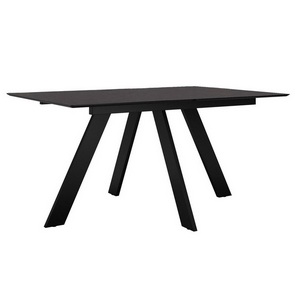 Изображение товара Стол DikLine DKD140, керамика 140(180)х80, мрамор бронза матовый, опоры черные (2 уп.) 00-00076079 (прямоугольная столешница)