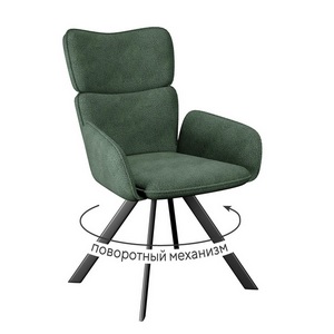 Изображение товара Стул DikLine 501 поворотный SB1 зеленый, ножки черные арт.00-00076323