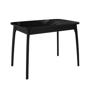 Изображение товара Стол DikLine MK15 Керамика Черный мрамор/подстолье черное/опоры черные 00-00079582 (прямоугольная столешница)