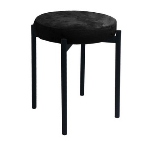 Изображение товара Стул с подставкой для ног с высотой сиденья 50 см M DikLine, M18 черный, ножки черные 00-00079843