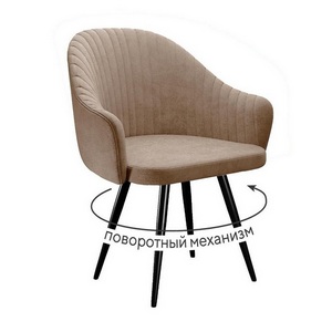 Изображение товара Стул DikLine 439 поворотный, TW05 капучино, ножки черные арт.00-00079921
