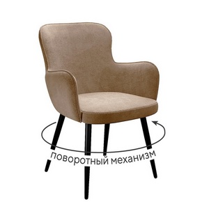 Изображение товара Стул DikLine 503 поворотный TW05 капучино, ножки черные арт.00-00079958