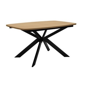 Изображение товара Стол DikLine B140 Дуб Каселла натуральный/опоры черные 00-00079998 (прямоугольная столешница)