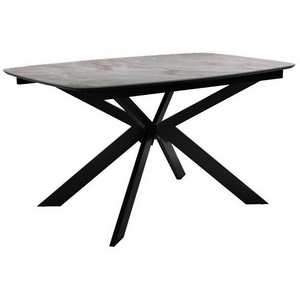 Изображение товара Стол DikLine BK140 Керамика Italian Grey (глянец серый)/подстолье черное/опоры черные 00-00080685