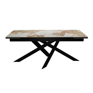 Изображение товара Стол DikLine EKX180, Керамика PANDORA глянец, опоры черные 00-00081101 (прямоугольная столешница)