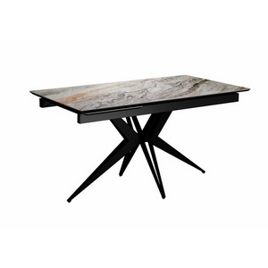 Изображение товара Стол DikLine DKS140 керамика Venetian Brown Light глянец, подстолье черное, опоры черные (2уп.) 00-00081179