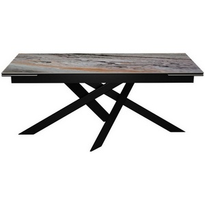 Изображение товара Стол DikLine EKX180, Керамика Venetian Brown Light глянец (К4), опоры черные (2 уп.) 00-00081528