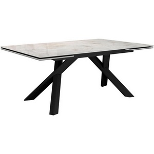 Изображение товара Стол DikLine DKX140 керамика Italian Grey (глянец серый), подстолье черное, опоры черные (2уп.)