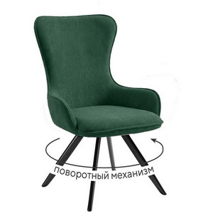 Изображение товара Стул DikLine 333 поворотный TW14 зеленый, ножки черные 00-00084732