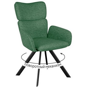 Изображение товара Стул DikLine 501 поворотный NS Pine зеленый, ножки черные 00-00084769