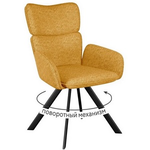 Изображение товара Стул DikLine 501 поворотный NS Gold горчица, ножки черные 00-00084771