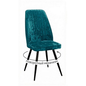 Изображение товара Стул DikLine 327 поворотный M19 бирюза, ножки черные 00-00084795