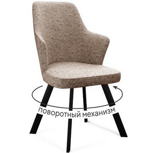 Изображение товара Стул DikLine 235 поворотный, NS04 CREAM, ножки черные 00-00084796