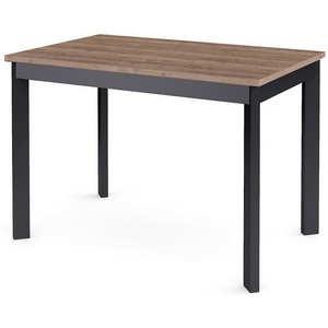 Изображение товара Стол телескоп с боковыми вставками L110 Дуб Галифакс (ЛДСП EGGER)/Опоры черный Dikline 00-00045418 (прямоугольная столешница, 4 ножки)