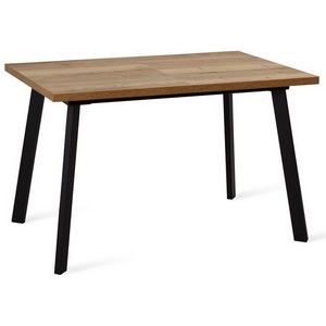 Изображение товара Стол вставка-бабочка HB120 Дуб Галифакс (ЛДСП EGGER)/опоры черные Dikline 00-00056851 (прямоугольная столешница, 4 ножки)