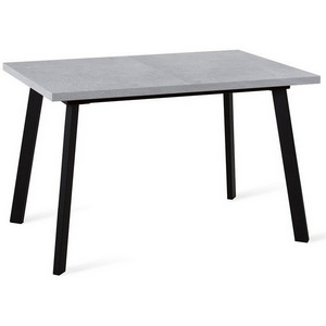 Изображение товара Стол вставка-бабочка HB120 Бетон (ЛДСП EGGER)/опоры черные Dikline 00-00056437 (прямоугольная столешница, 4 ножки)